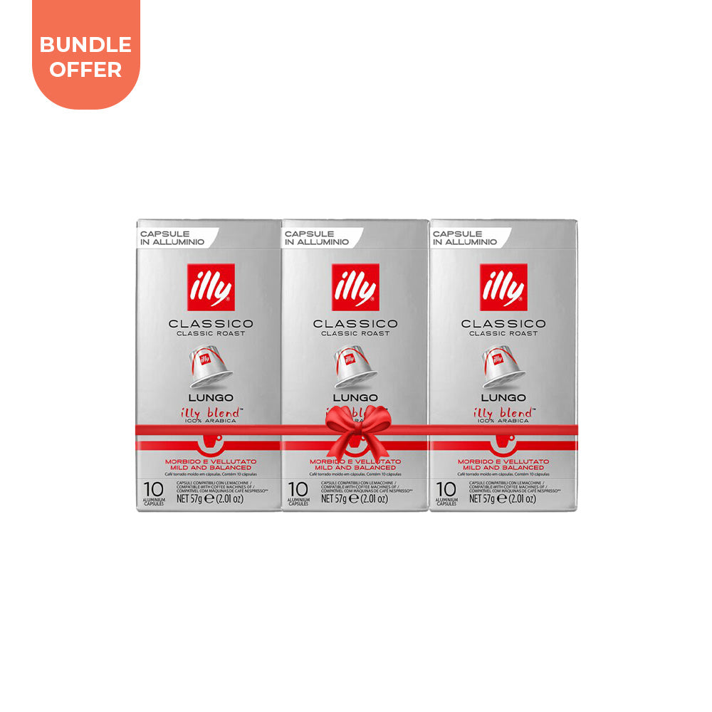 Bundle of 3 : Illy Lungo Classico Nespresso Compatible Pods