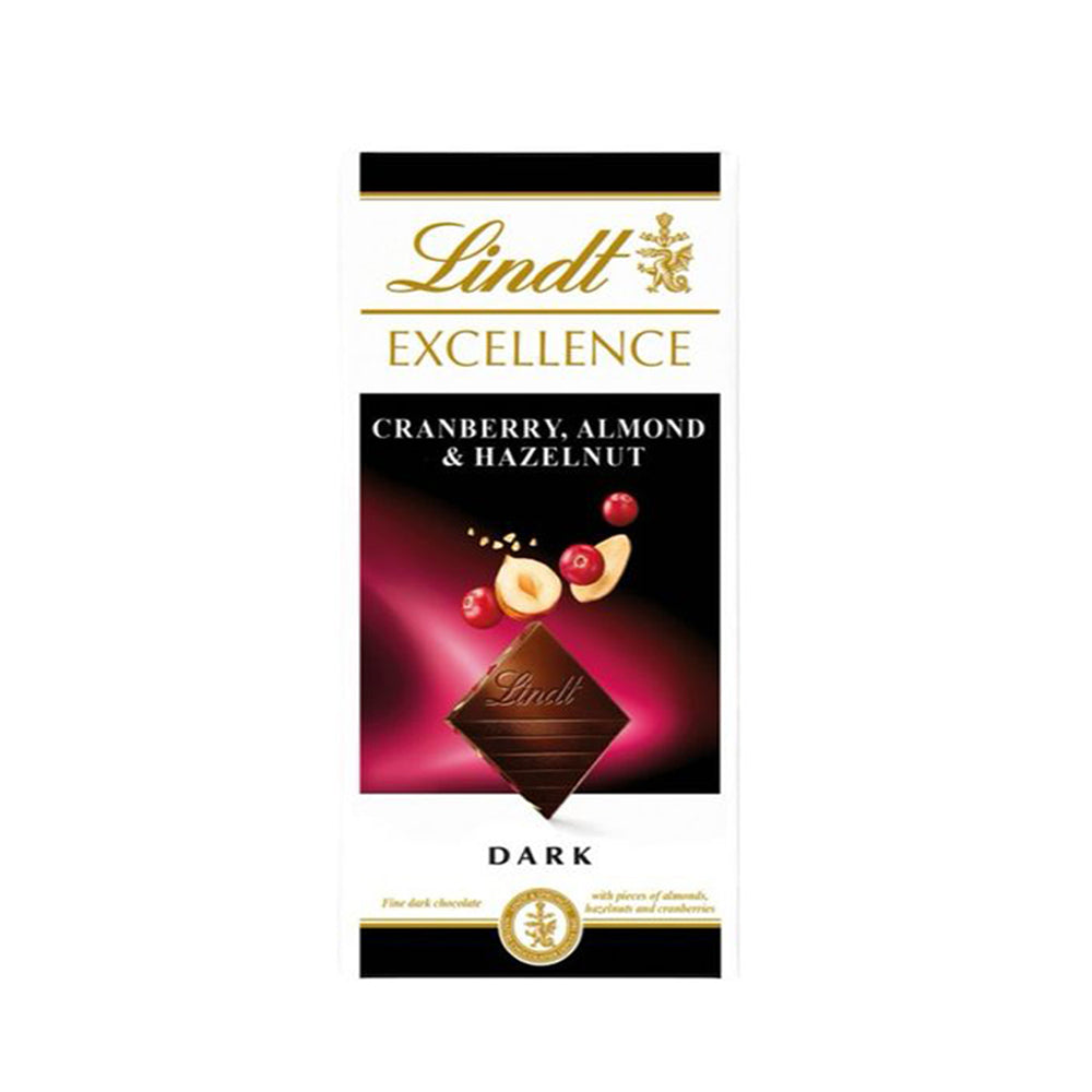 Lindt Excellence Noir Amande Noisette & Cranberry | Handla - 100g 