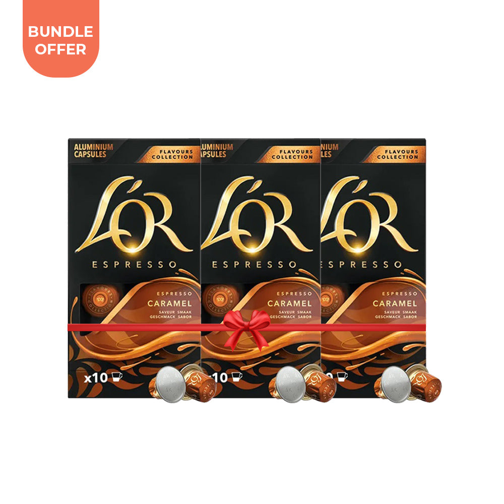 Bundle of 3 : L'OR - Nespresso Compatible - Espresso Caramel Flavor (Best Before 14/6/2025)