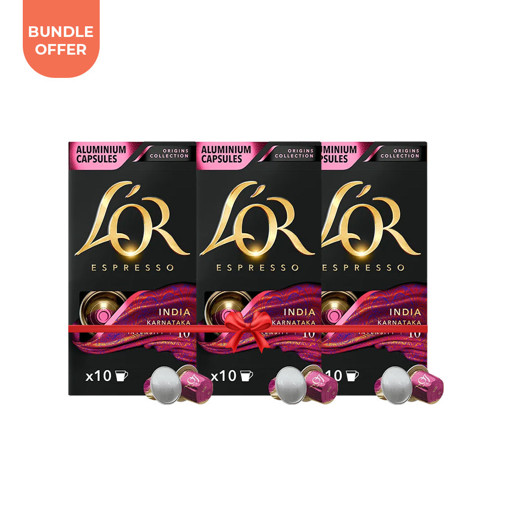 Bundle of 3 : L'OR Nespresso Compatible India Karnataka Pods