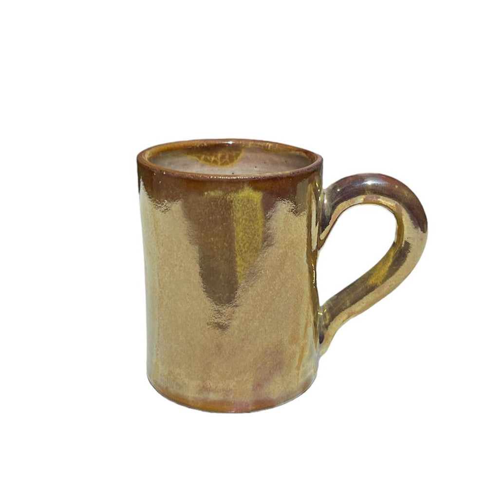 Handmade Pottery Mug- Platinum Gold - 275ml