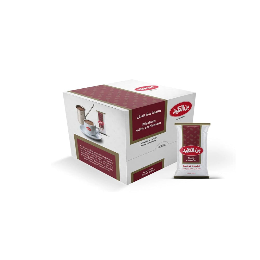 Al Ameed - Turkish Coffee - Medium with Cardamom - 24 Sachets
