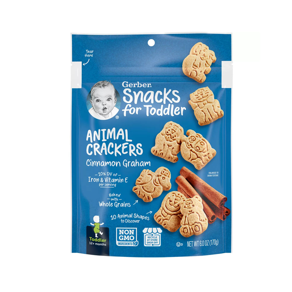 Gerber - Snacks for Toddler Animal Crackers - Cinnamon Graham - 170g