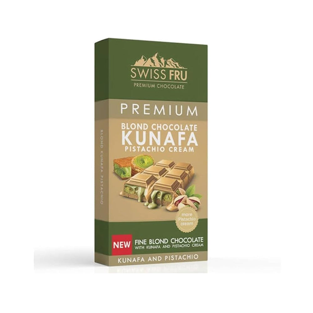 Swiss Fru - Dubai Chocolate Premium Blond Chocolate Kunafa Pistachio Cream - 150g