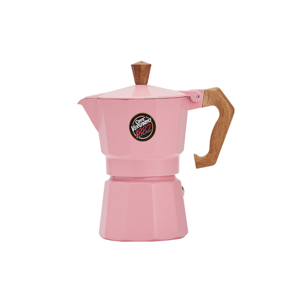 Caffe Vergnano - Moka Pot - 3 Cups - Espresso Maker - Pink