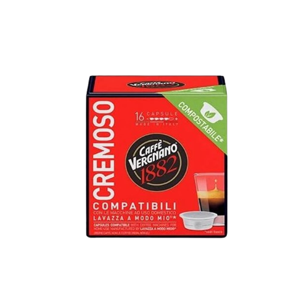Caffe Vergnano - Lavazza A Modo Mio Compatible - Cremoso - 16 Capsule