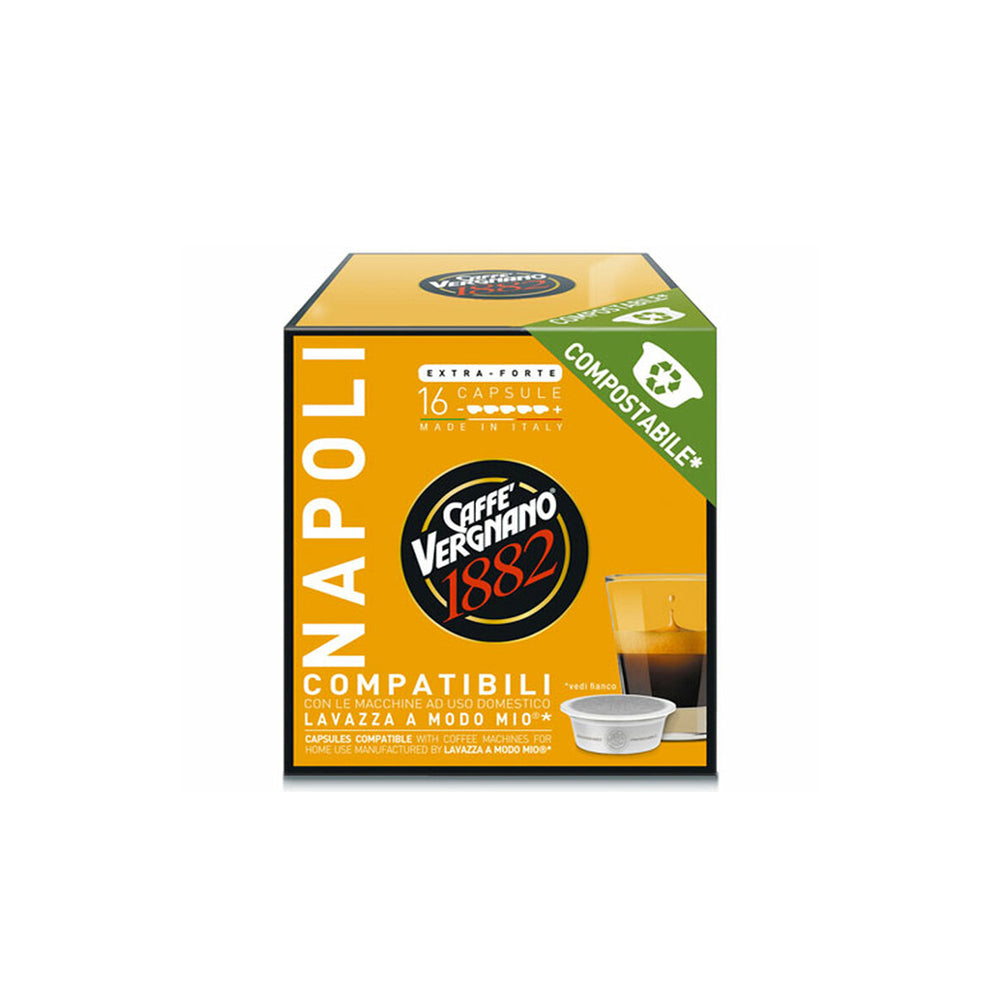 Caffe Vergnano - Lavazza A Modo Mio Compatible - Napoli - 16 Capsule