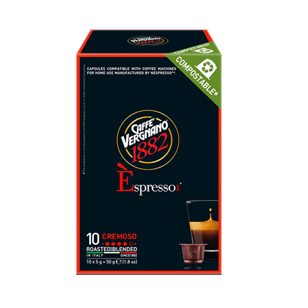 Caffe Vergnano - Nespresso Compatible - Espresso Cremoso - 10 Capsules
