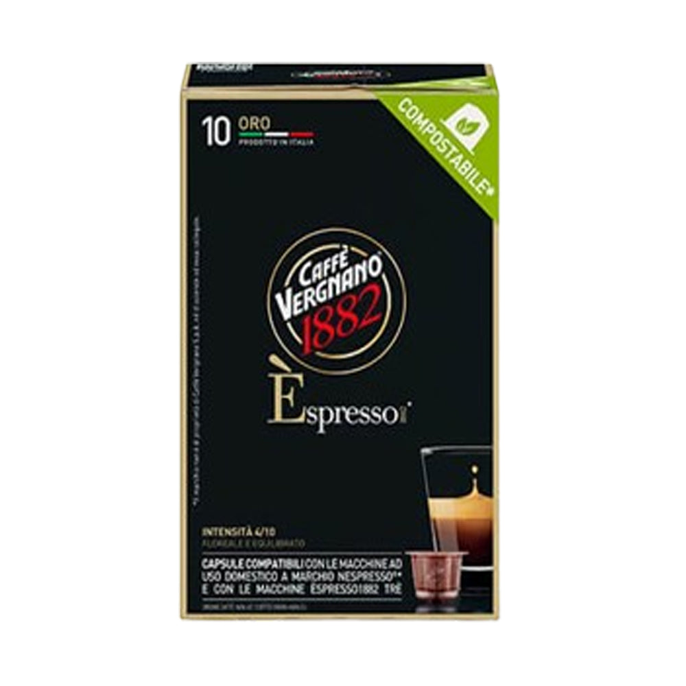 Caffe Vergnano - Nespresso Compatible - Espresso Oro- 10 Capsule
