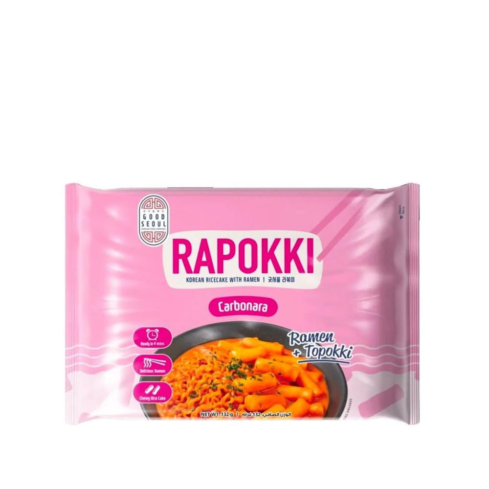 Rapokki - Korean Rice Cake With Ramen - Carbonara - 132g
