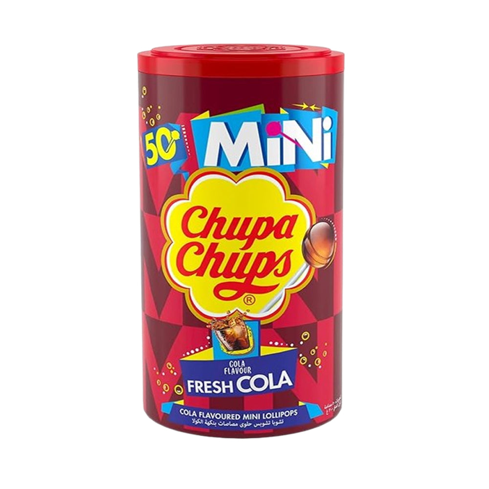 Chupa Chups - Mini Lollipops - Fresh Cola Flavour - 50 Units