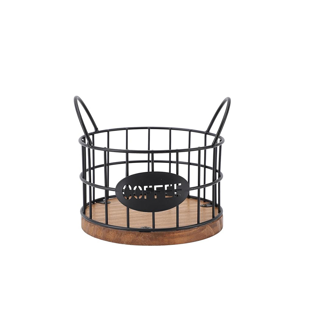 Coffee Pods Holder with Wooden Base - for 10 Pieces Of 52Mm Capsule Coffee