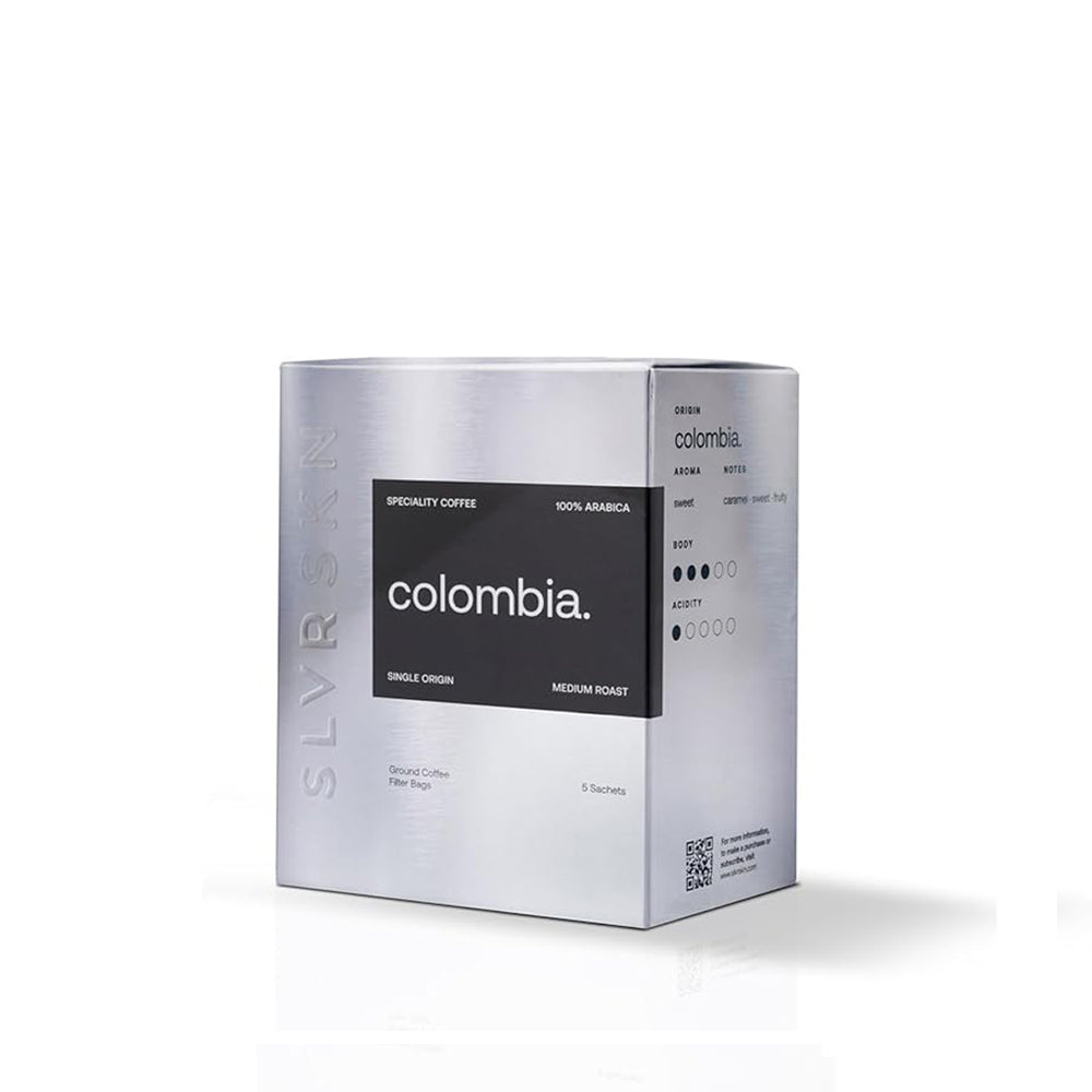 SLVRSKN Pour-over Specialty Coffee - Colombia - 5 Drip Bags