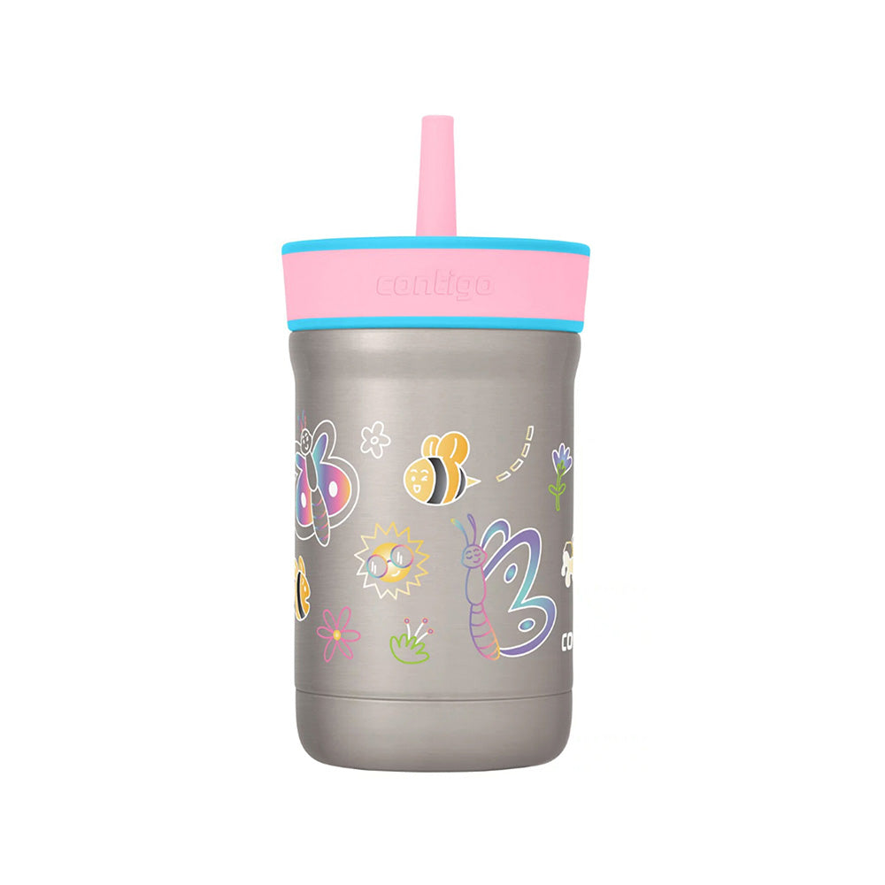 Kids Leighton Spill-Proof Stainless Steel Tumbler with Straw, 12