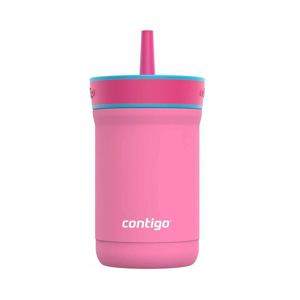Contigo Leighton Stainless Steel Kids Water Bottle with Spill-Proof Lid & Straw, 12oz Water Bottle with -354ml