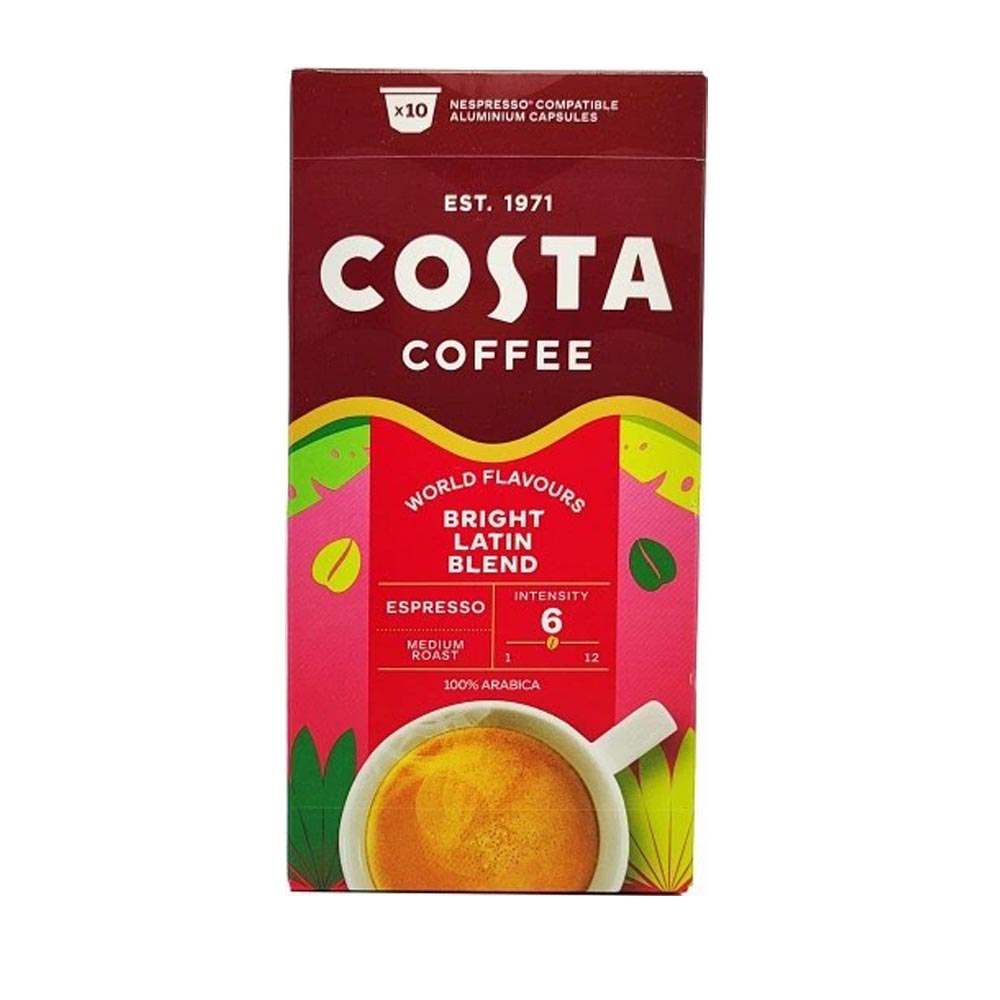 Costa Nespresso Compatible Bright Blend Espresso - 10 Capsules