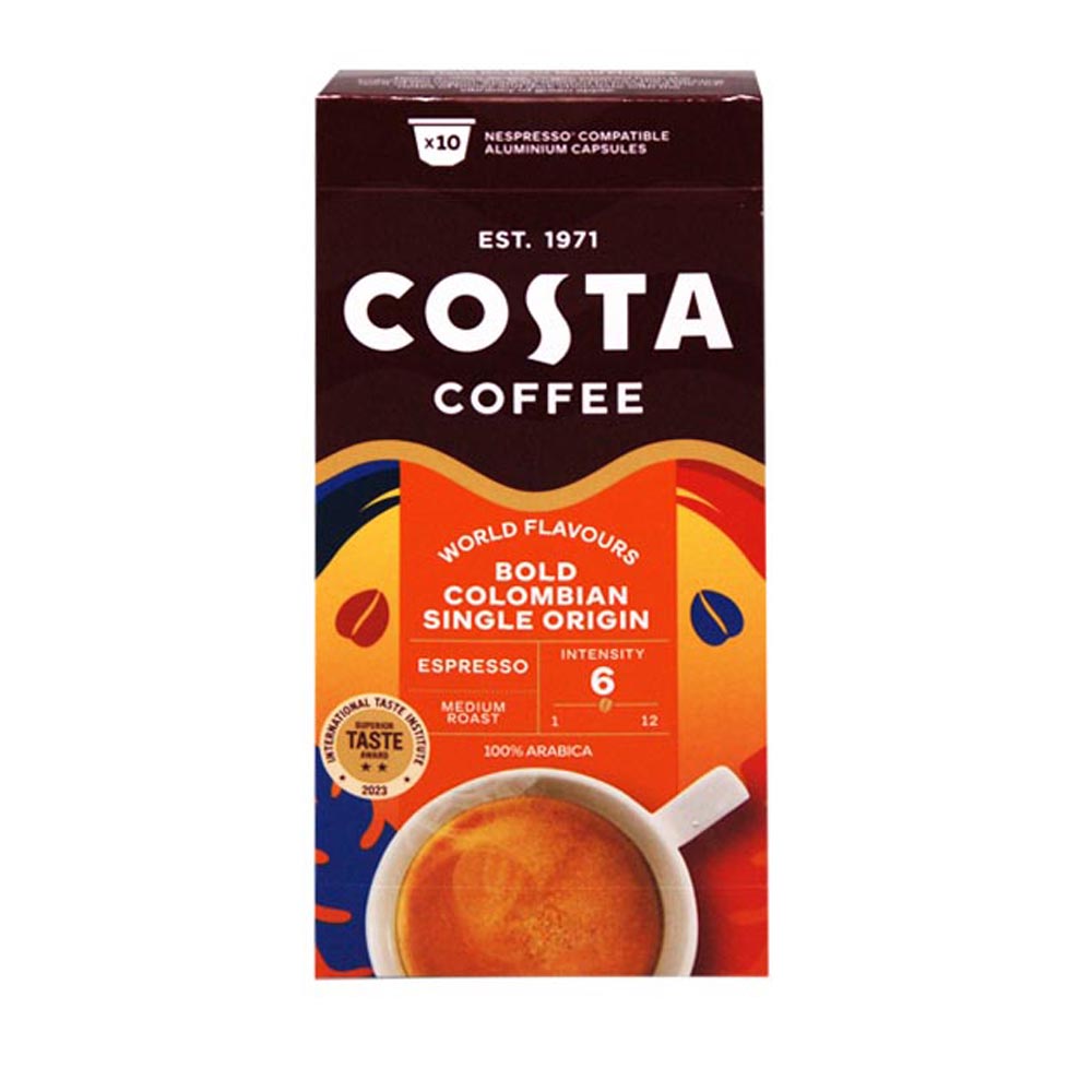 Costa Nespresso Compatible Colombian Roast Espresso - 10 Caspules