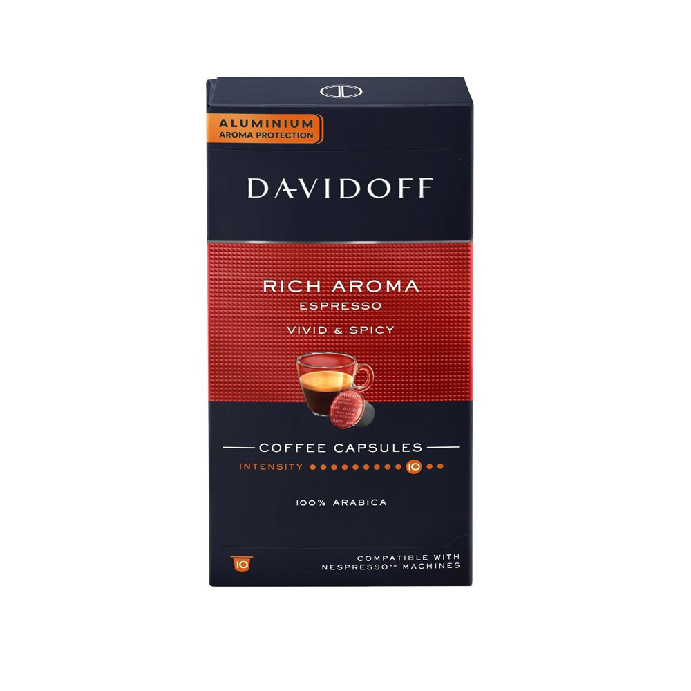 DAVIDOFF- Nespresso Compatible - Rich Aroma Vivid & Spicy - 10 Capsules