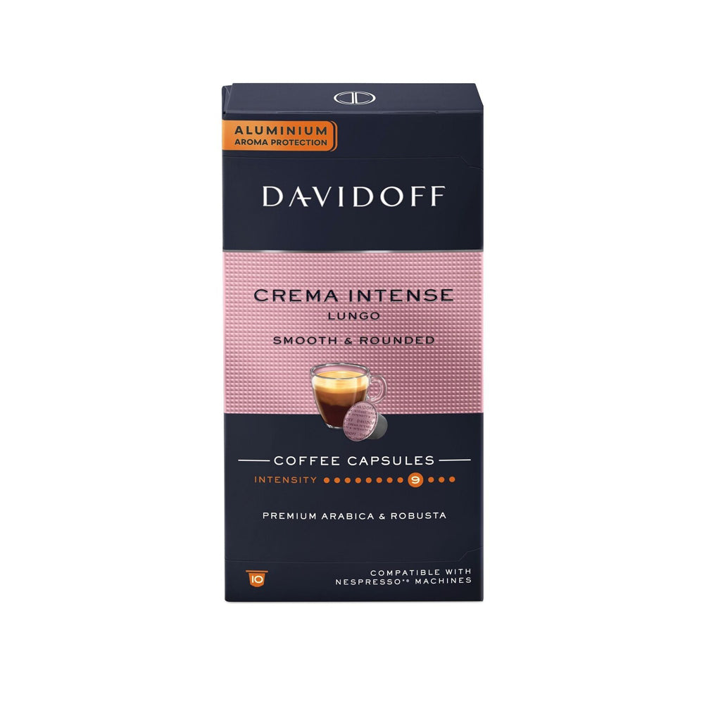 DAVIDOFF - Nespresso Compatible - Crema Intense Lungo Smooth & Rounded- 10 Capsules