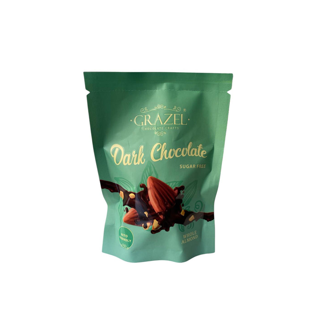 Grazel - Dark Chocolate Whole Almonds - Chocolate Barks - 125g