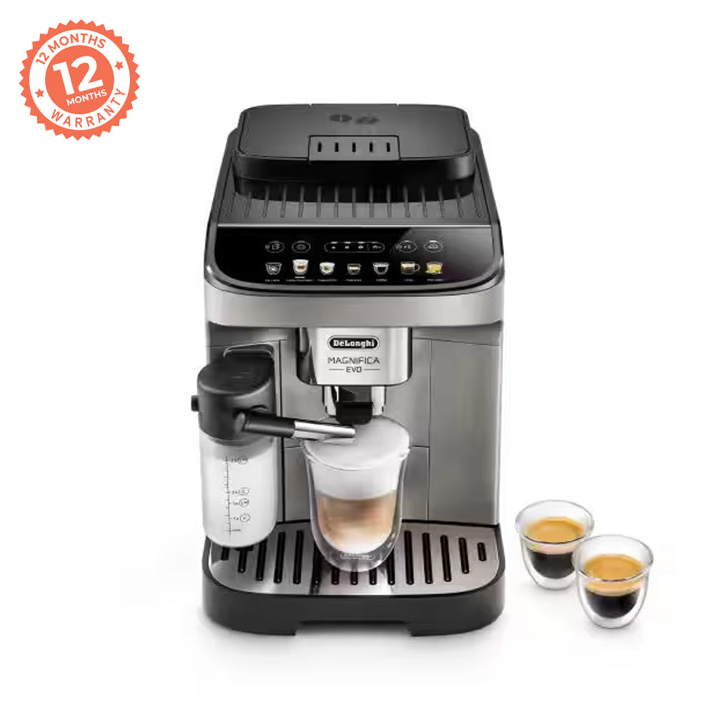 De'Longhi Magnifica Evo, Bean to Cup Coffee and Cappuccino Maker - ECAM292.81.B - Silver