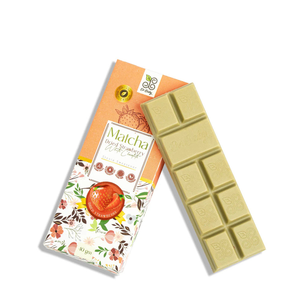 Dr.Baby - Matcha Dried Strawberry white chocolate - 40g