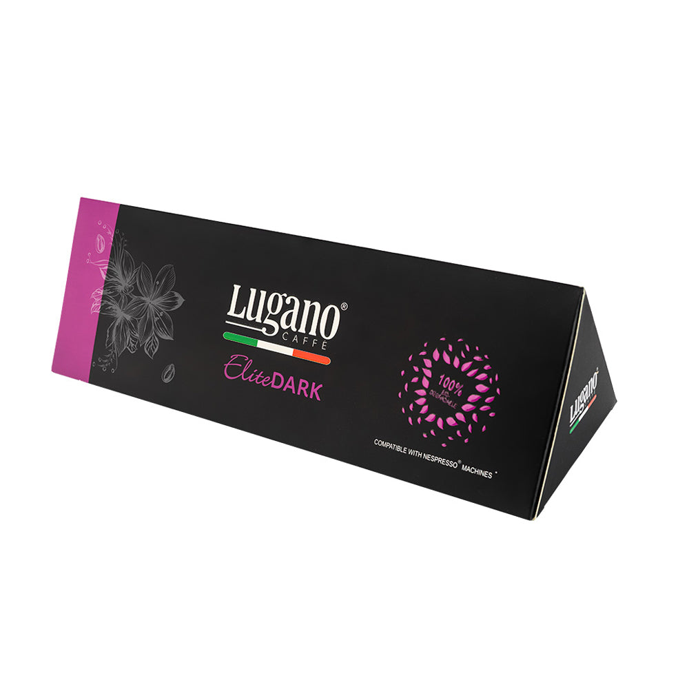 Lugano Caffe - Nespresso Compatible - Elite Dark - 10 Capsules