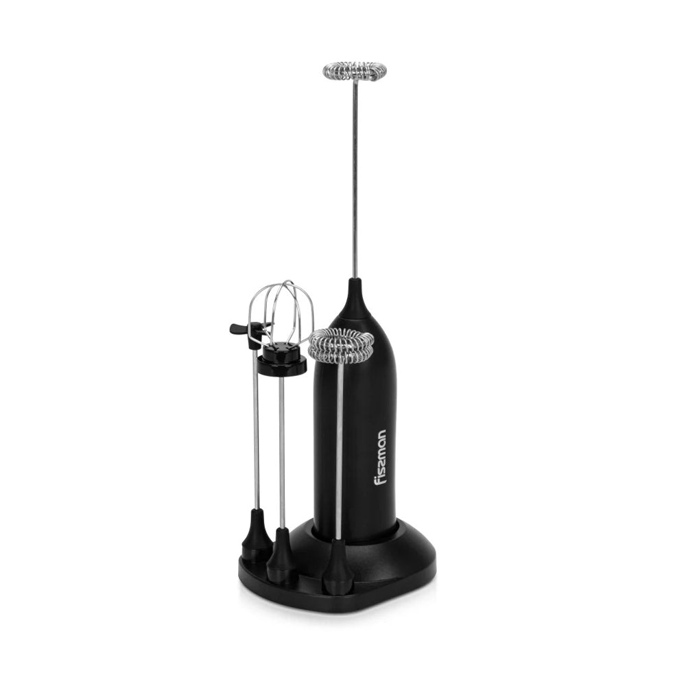 Fissman - Rechargeable Electric Milk Frother Set - Black