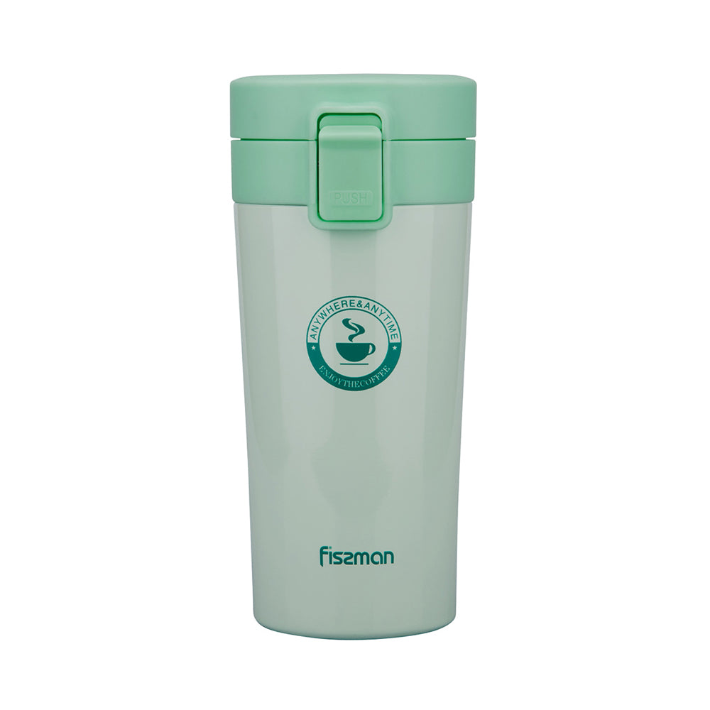 Fissman - Travel Vacuum Mug - Stainless Steel Double Walls - 320 ml - Green