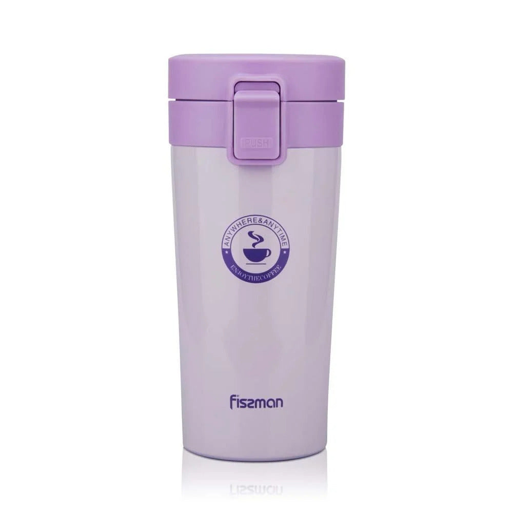 Fissman - Travel Vacuum Mug - Stainless Steel Double Walls - 320 ml - Lilac