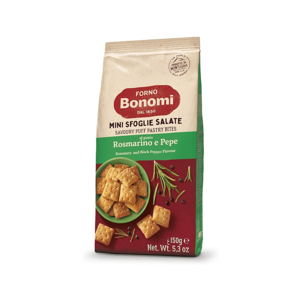Forno Bonomi - Mini Sfoglie Rosemary with Black Pepper - 150g