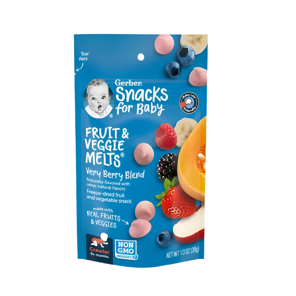 Gerber - Snacks for Baby - Fruit Veggie Melts Berry Blend - 28g