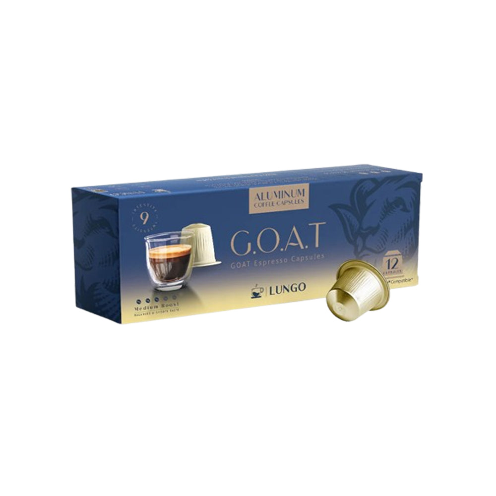 GOAT - Nespresso Compatible - Lungo - 12 Aluminum capsules