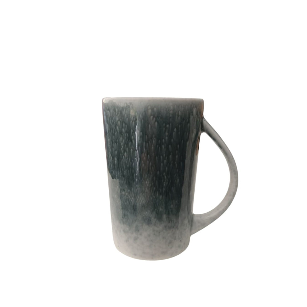 Grade A Porcelain Mug - Gray and White - 300 mL