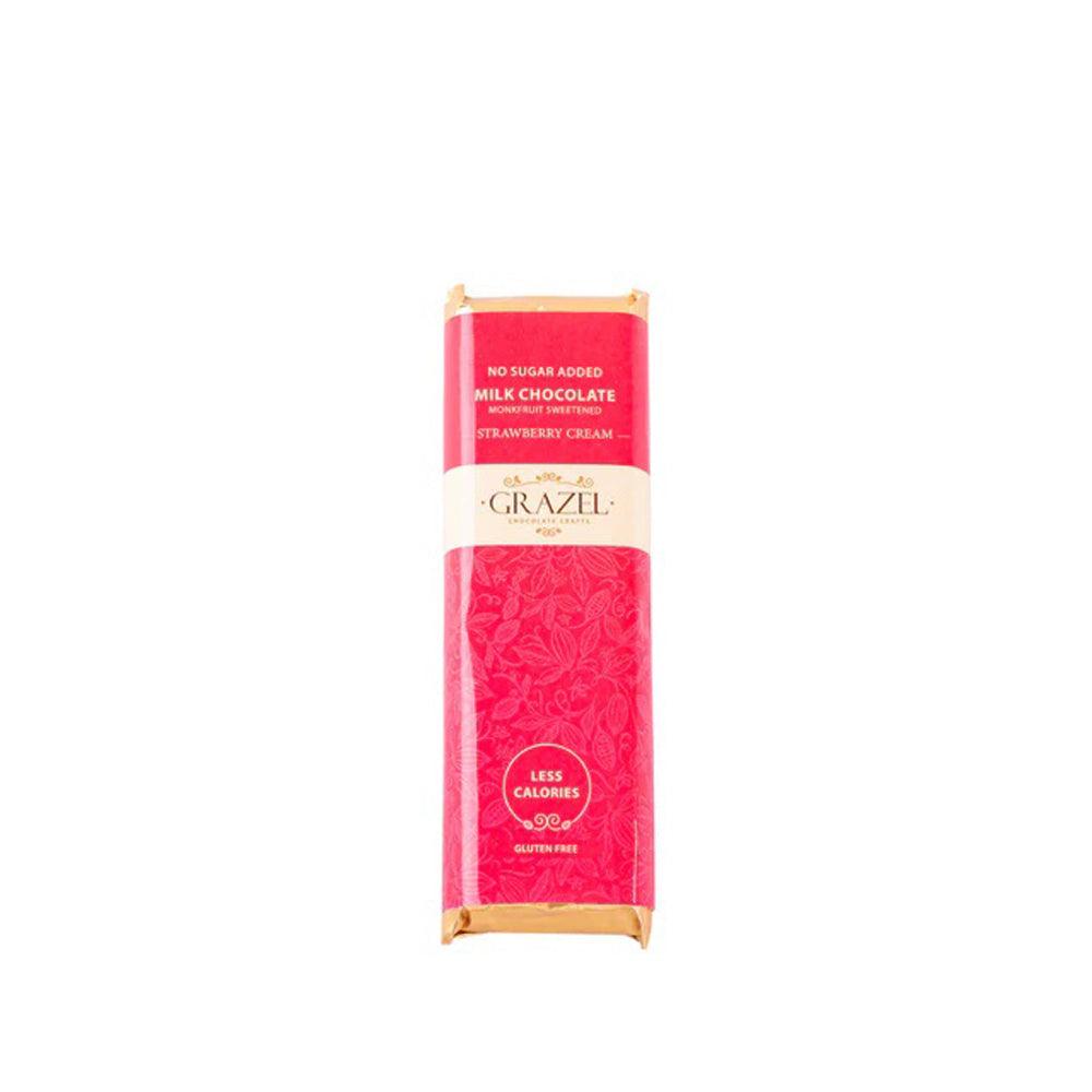 Grazel - Sugar-Free Milk Chocolate - Strawberry Cream - 40g