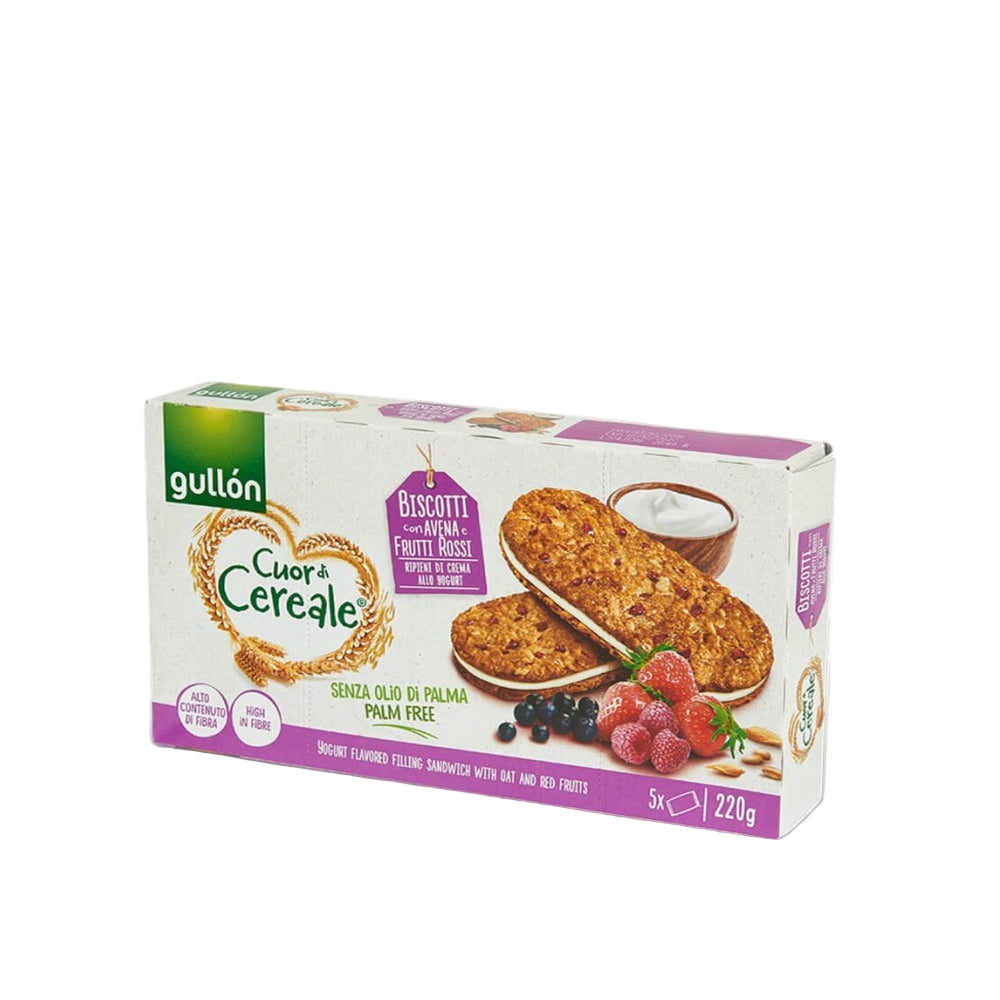 Gullon - Cuor di Cereale Biscuits with Oats and Red Fruits - 220g