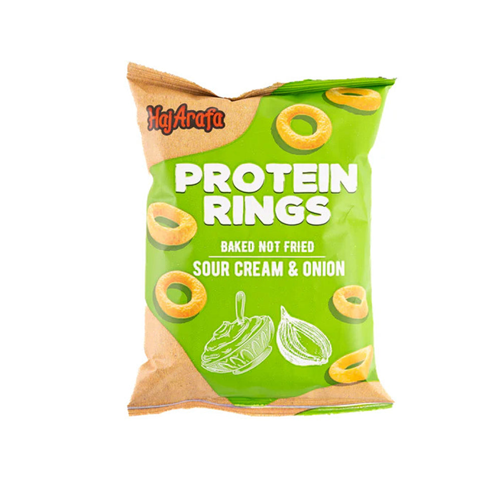 Haj Arafa - Protein Rings - Sour Cream and Onion - 60g