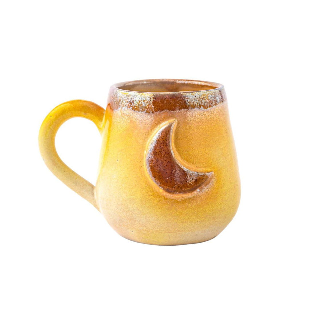 Handmade Pottery Mug - Rustic Glossy - Beige Moon - 350 ml