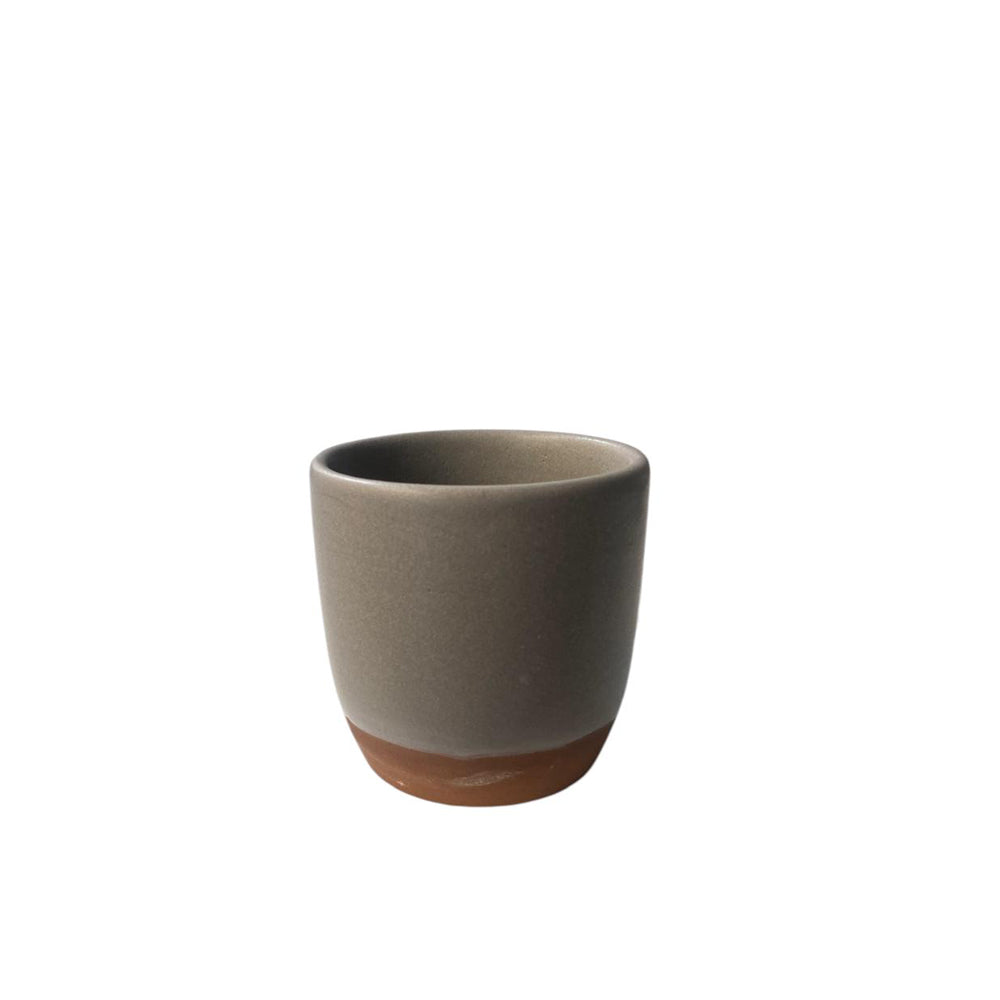 Handmade Pottery Handles Espresso Cup - Gray - 125 ml