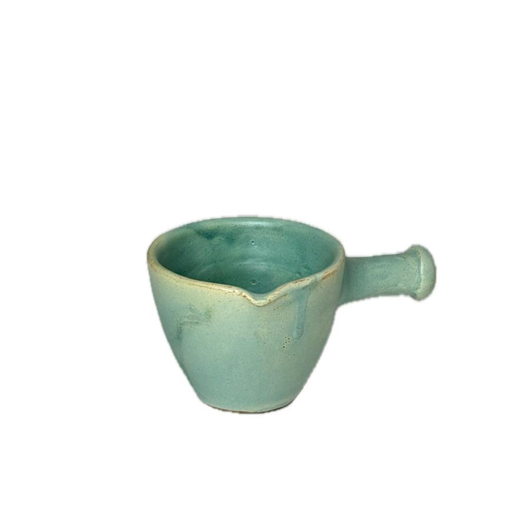 Handmade pottery Coffee Pot - Light turquoise - 75 ml