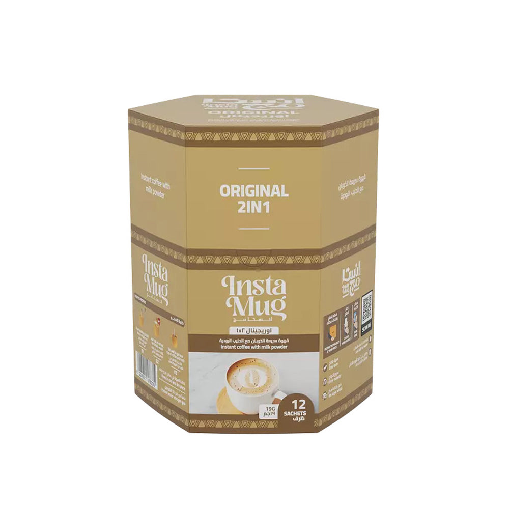 InstaMug - Instant Coffee - Original 2 In 1 - 12 Sachets
