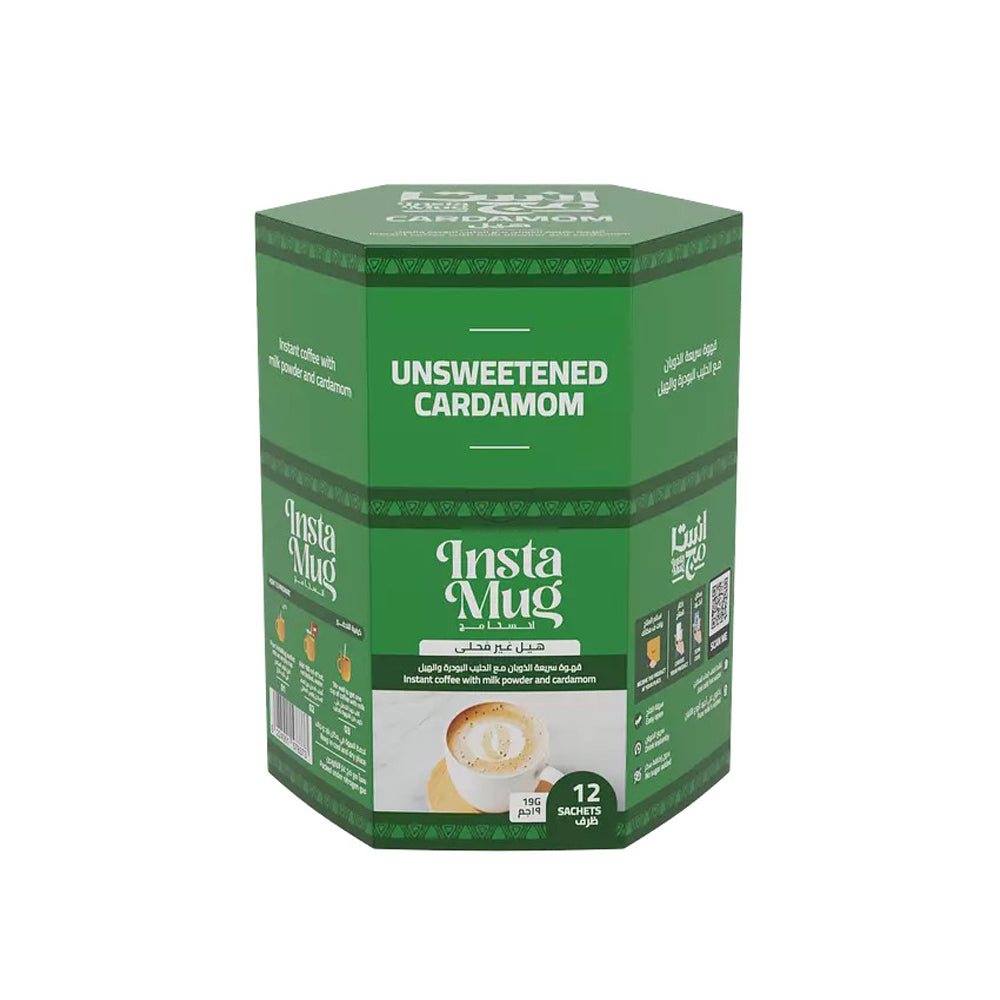 InstaMug - Instant Coffee - Unsweetened Cardamom - 12 Sachets