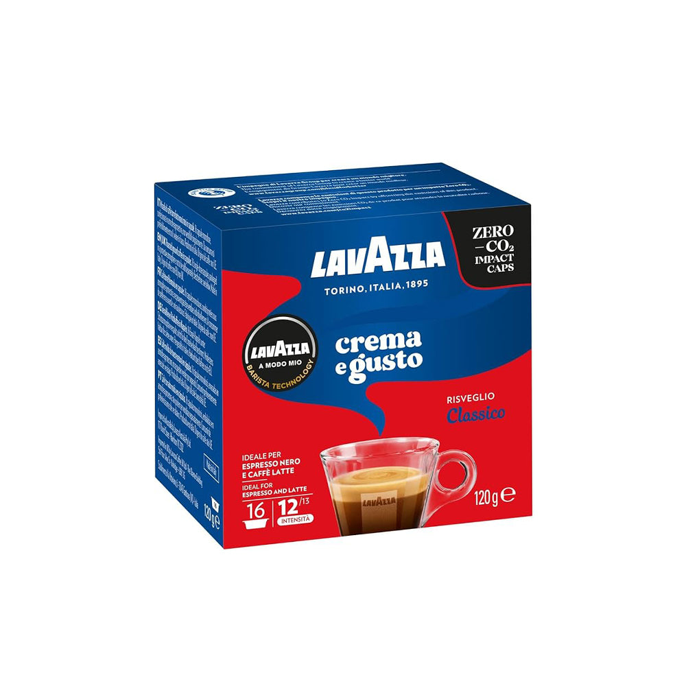 Lavazza A Modo Mio Compatible - Crema e gusto - 16 Capsule