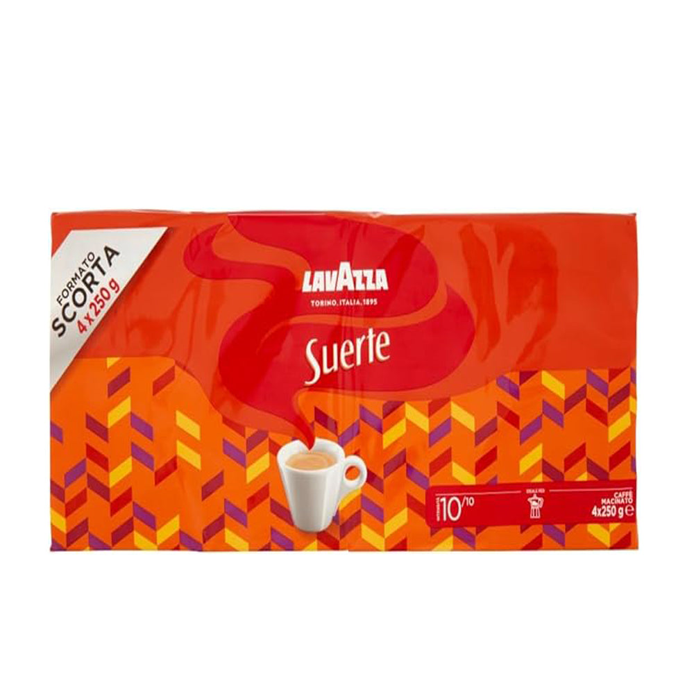 Lavazza Suerte Ground Coffee - Pack of 4 x 250g