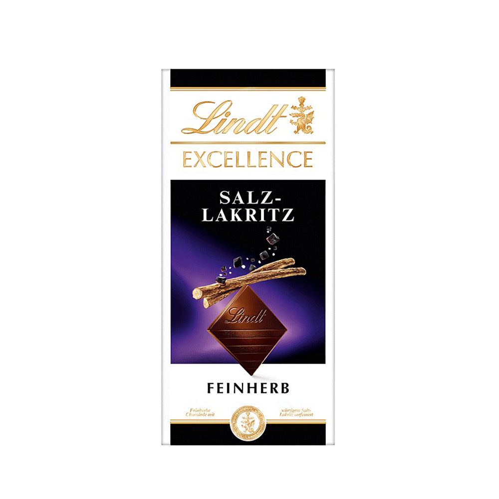 Lindt - Excellence Salz-Lakritz Feinherb Tafel - 100g