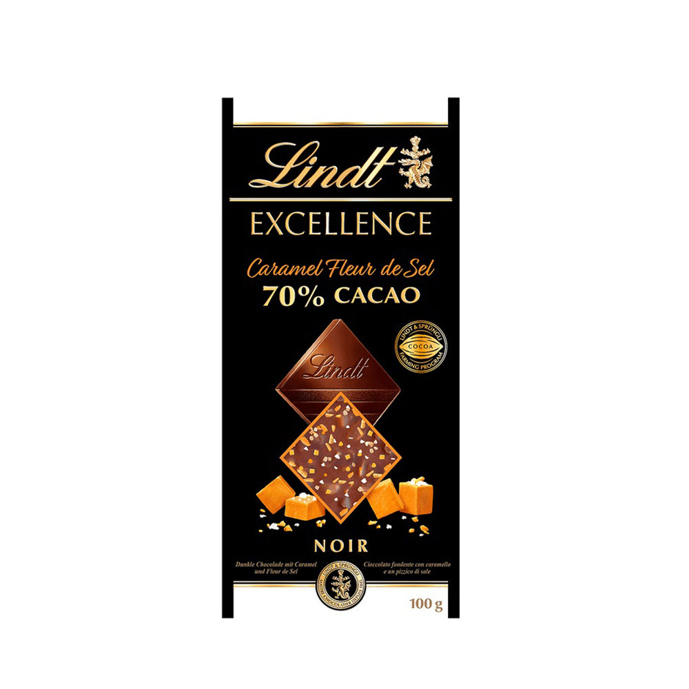 Lindt - Excellence Tafel Schokolade Caramel - Fleur de Sel - 100g