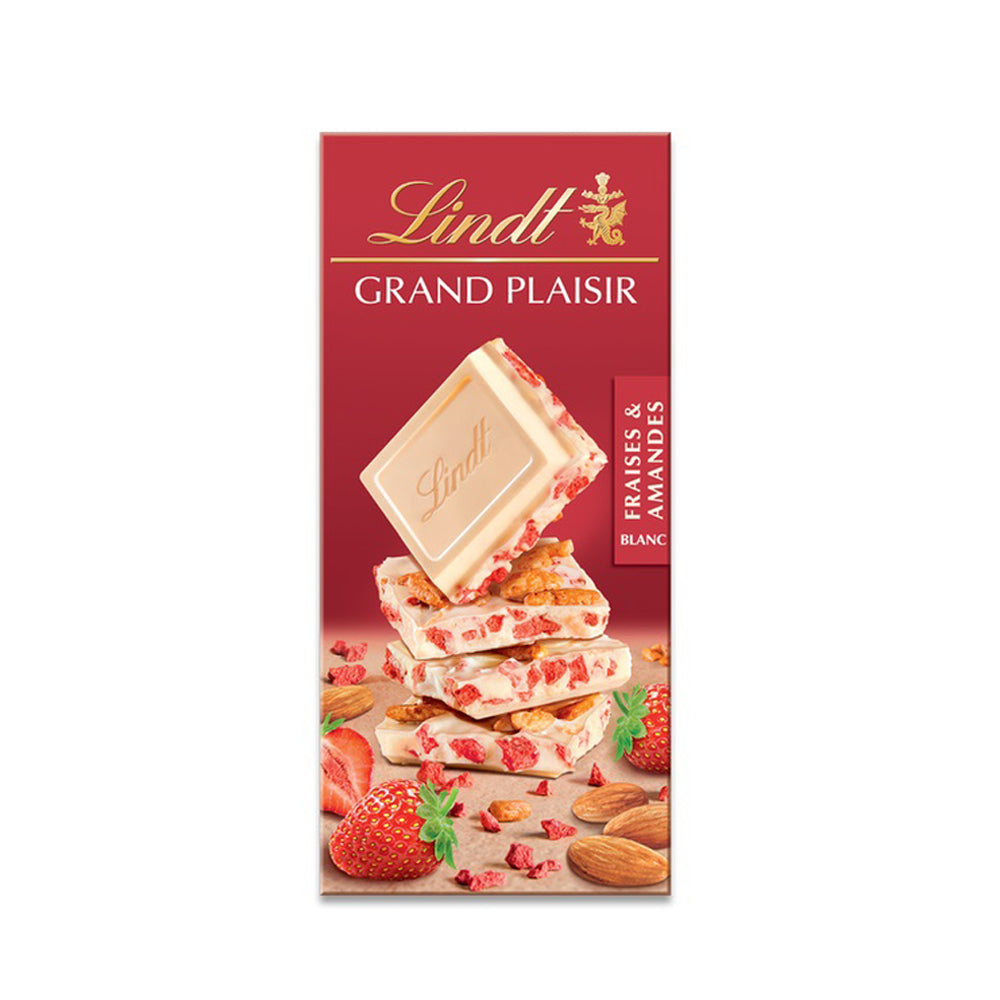 Lindt - Grand Plaisir Blanc Fraises & Amandes - 150g