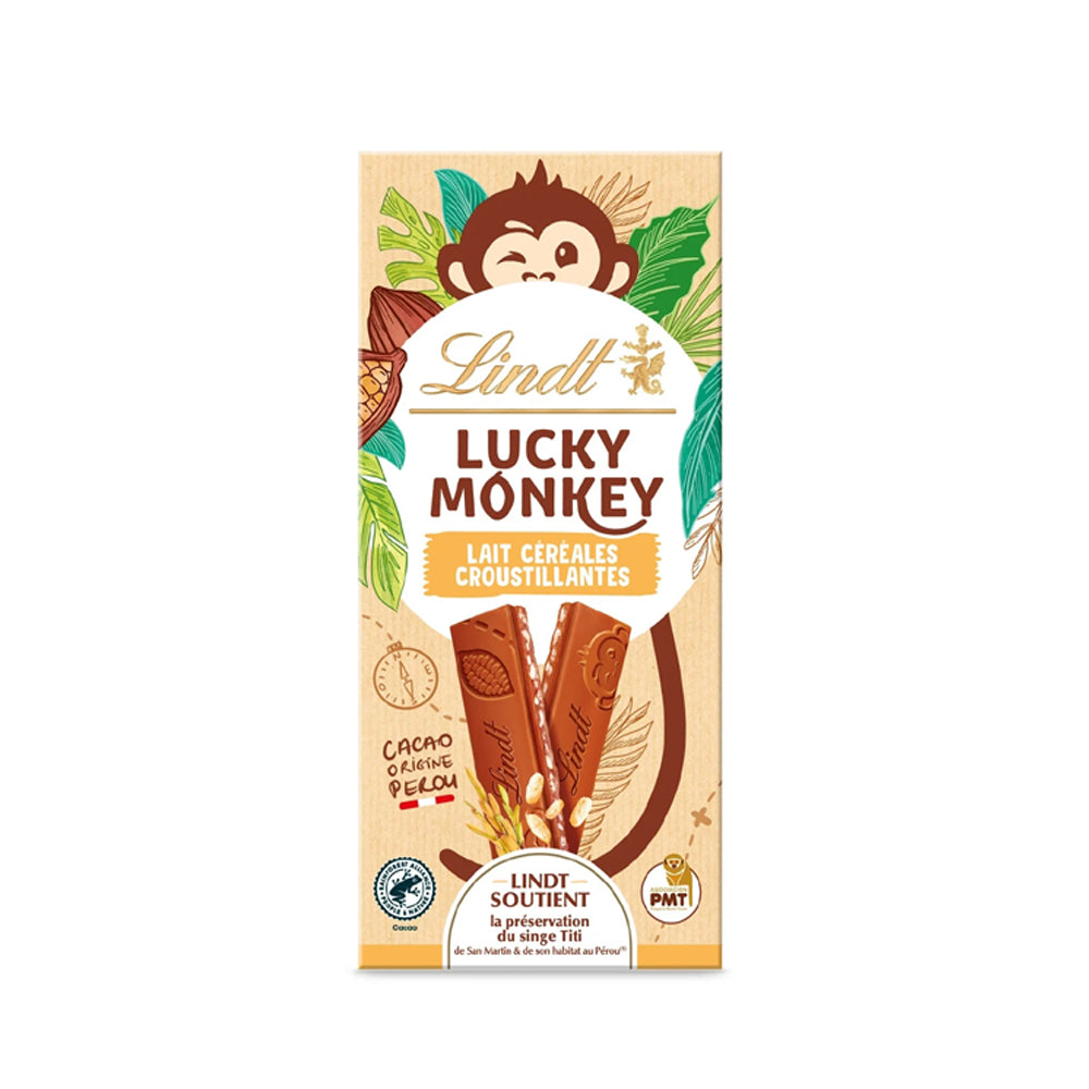 Lindt - Lucky Monkey - Crunchy Cereal Milk Chocolate - 100g