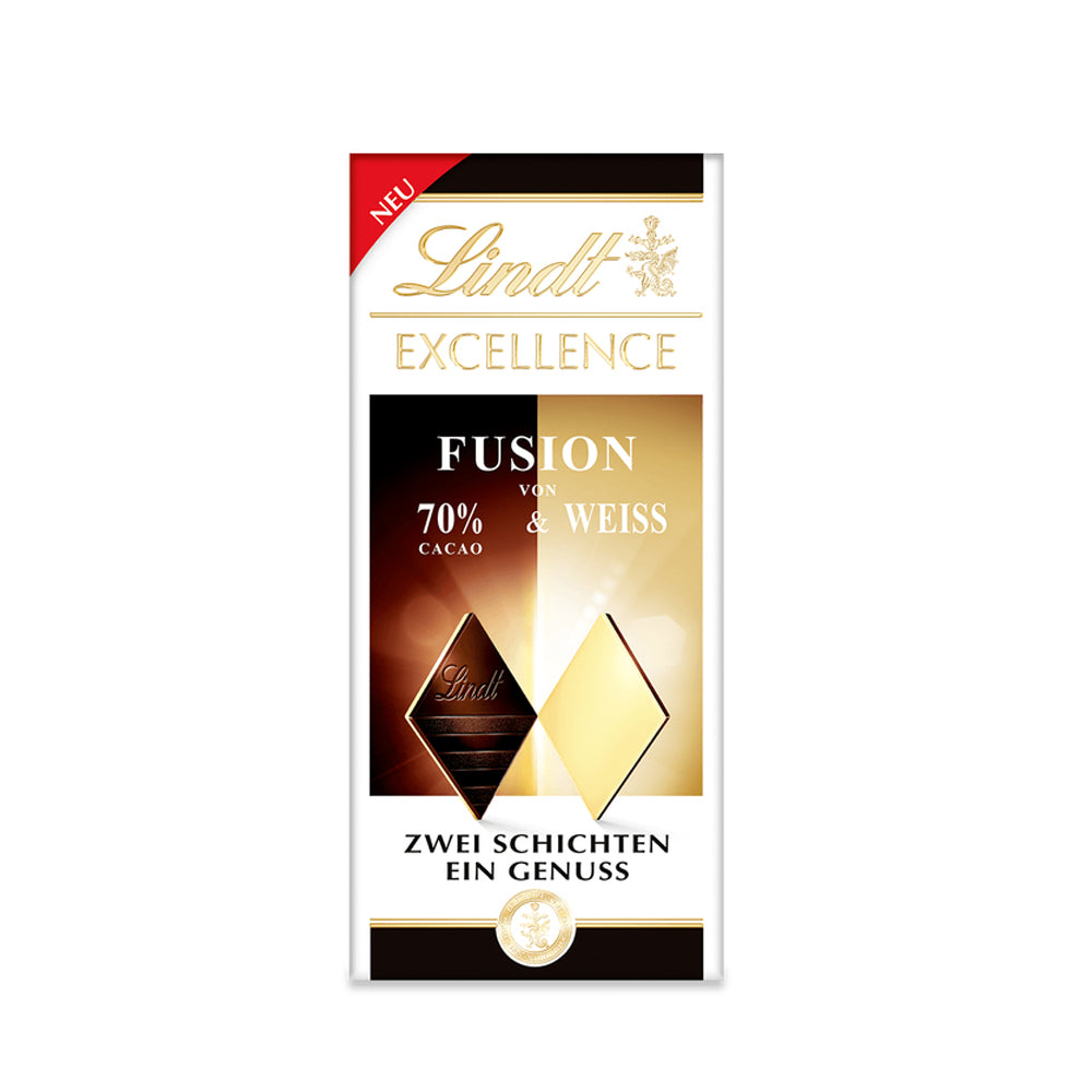 Lindt Excellence - Fusion 70% & White - 100g