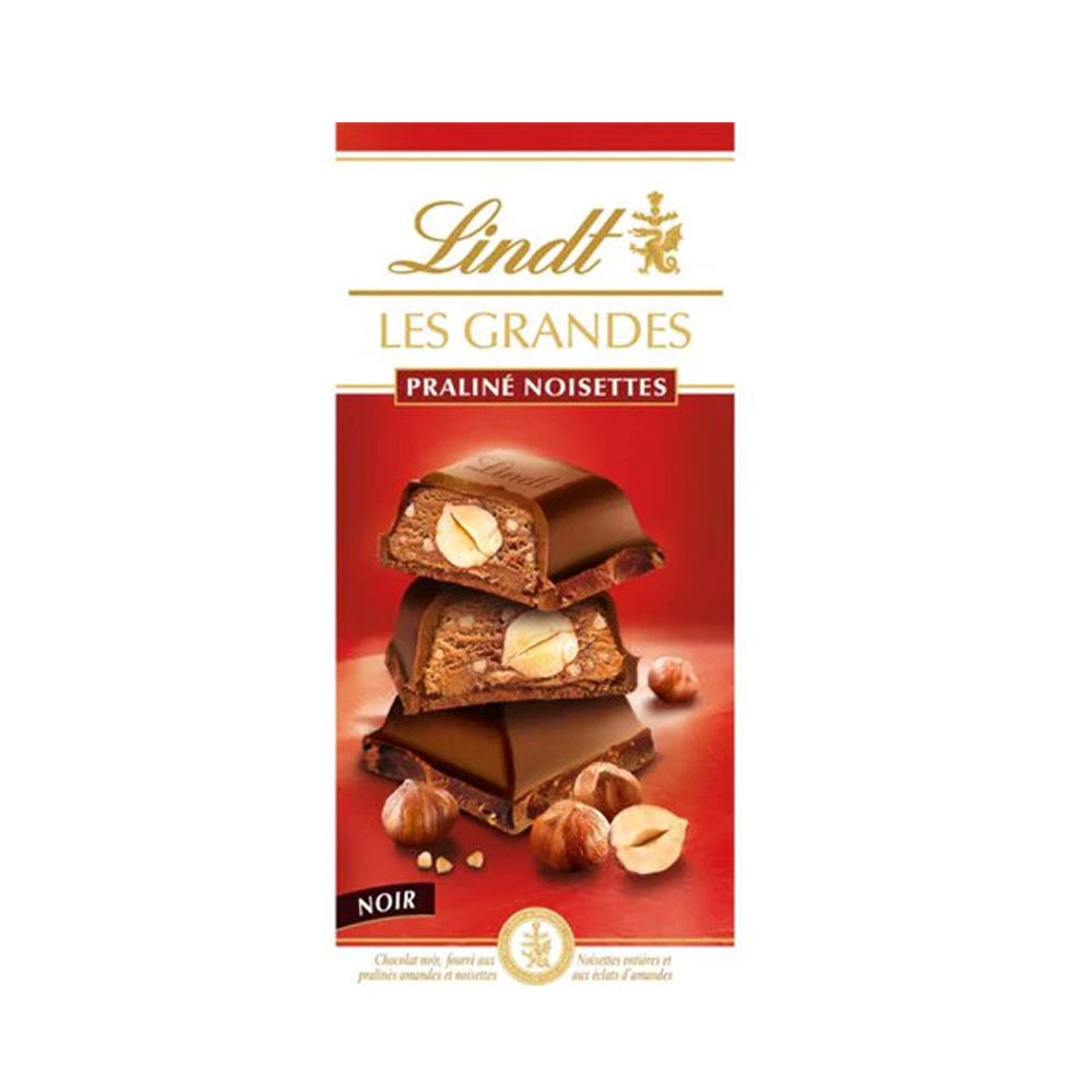 Lindt Les Grandes - Dark Chocolate Praline Hazelnut - 225g